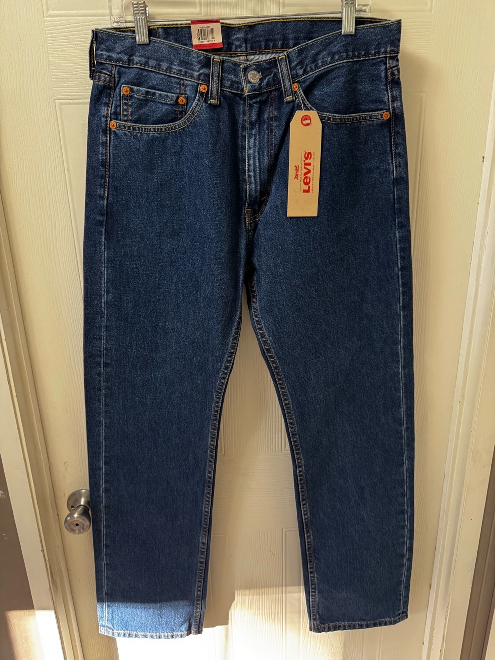 Levi's Men's Straight Jeans in Dark Blue Denim